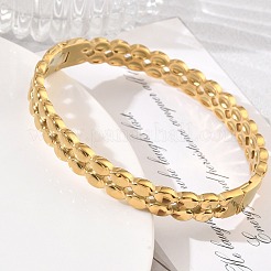 Bracciali rigidi con cerniera in acciaio inossidabile 304&nbsp;SA-CBAB92B-01G