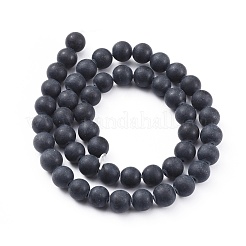 Natürliche schwarze Obsidian Perlen Stränge&nbsp;X-G-F662-01-8mm