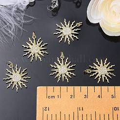 Ciondoli in ottone con micro pavé di zirconi trasparenti da 5 pezzo&nbsp;ZIRC-SZ0005-75