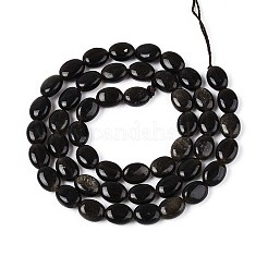 Natürliche goldenen Glanz Obsidian Perlen Stränge&nbsp;G-T142-32