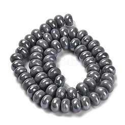 Perles rondelles en porcelaine émaillée&nbsp;PORC-Q001-01G