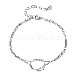 Bracelets à chaîne serpent en acier inoxydable 304 pour femmes&nbsp;BJEW-JB13359