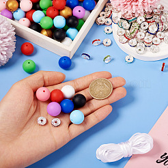 DIY-Set zur Herstellung von Armbändern aus runden Silikonperlen&nbsp;DIY-TA0009-97