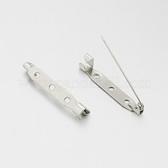 Eisen Brosche Sicherheitsverschluss bar Pins Pin zurück mit 3 Löcher&nbsp;IFIN-A171-04G