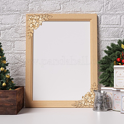 32 Stück 8 Stile Blumenmuster aushöhlen unfertige Holzstücke&nbsp;WOOD-FH0002-13