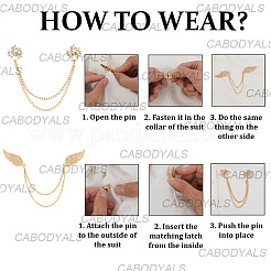 Spille a catena pendenti con strass in lega e collare a cravatta pis&nbsp;JEWB-CY0001-02