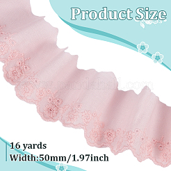 Nastri in pizzo con fiori ricamati in cotone da 16 metro&nbsp;OCOR-ME0001-21A