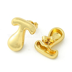 Pendientes de latón chapado en rack&nbsp;EJEW-S222-01G-T