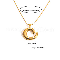 Collane con ciondolo a forma di C in acciaio inossidabile 304 per donna&nbsp;FS-WGCB9BC-01