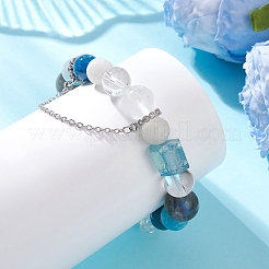 Bracelets extensibles en perles de pierres précieuses mélangées naturelles pour femmes&nbsp;BJEW-TA00739-03