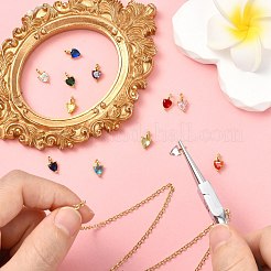 12 ciondolo in ottone con micro pavé di zirconi cubici&nbsp;ZIRC-CJ0003-35