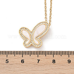Colgante de latón micro pavé colgante de circonio cúbico&nbsp;NJEW-C076-11G