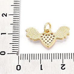 Pendenti in zirconi cubici trasparenti in micro pavè di ottone&nbsp;KK-N268-09G