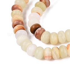Colliers de perles en calcite verte naturelle à bandes (jade afghan)&nbsp;G-N367-02A-03