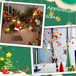 DIY Weihnachts-Dekorationssets für unfertige Holzanhänger&nbsp;WOOD-SC0001-88