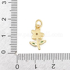 Pendentifs en laiton avec zircon cubique micro pavé&nbsp;KK-E798-02C-G