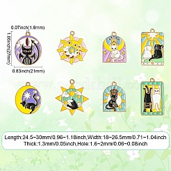 40 pièces 8 styles pendentifs en émail en alliage de zinc&nbsp;FIND-CJ0003-79