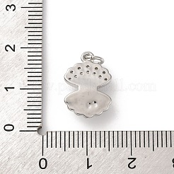 Pendentifs avec zircon cubiques à micro-pavés en laiton&nbsp;KK-I276-08P