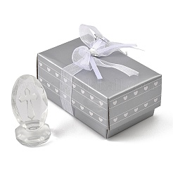 Kreuzornament aus transparentem Glas&nbsp;DJEW-R012-01