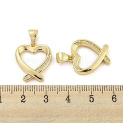 Pendentifs en laiton zircon cubique transparent&nbsp;ZIRC-P113-07F-G