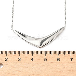 Collane con ciondolo a forma di V in acciaio inossidabile 304 per donna&nbsp;NJEW-Z086-01P