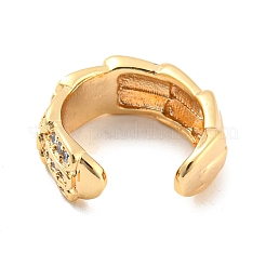 Orecchini in vero ottone placcato oro 14k con zirconi cubici&nbsp;EJEW-M232-01B-G