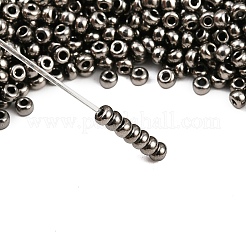 Perline di vetro elettrolitico di grado 11/0 grigio scuro&nbsp;X-SEED-Q008-F576