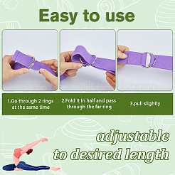 6 cinghia per stretching yoga in poliestere e cotone bicolore&nbsp;DIY-FH0010-79