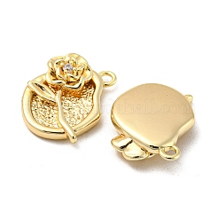 Pendentifs en laiton zircon cubique transparent&nbsp;KK-H460-25G