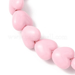Bracelets extensibles en acrylique en forme de cœur&nbsp;BJEW-JB12640