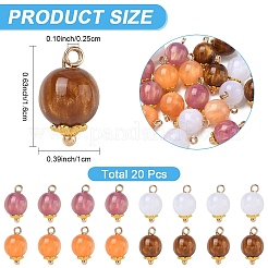 20 pendentif en résine en alliage de 4 couleurs.&nbsp;FIND-YW0013-02