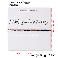 Braccialetti boho regolabili fatti a mano con perline di vetro intrecciate per donna&nbsp;HK4747-1