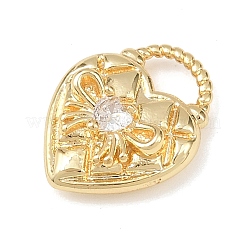Pendenti in zirconi cubici trasparenti in micro pavè di ottone&nbsp;KK-G545-14G