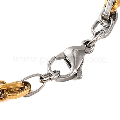 201 bracciali a catena in corda di acciaio inossidabile&nbsp;BJEW-B078-109GP
