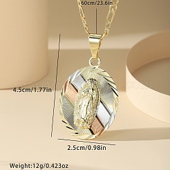 Colliers pendentifs vierges en laiton&nbsp;FS-WG65C55-01