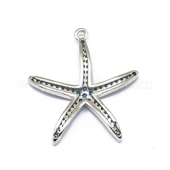 Alliage micro pave pendentifs en zircone&nbsp;PALLOY-F249-15A-P