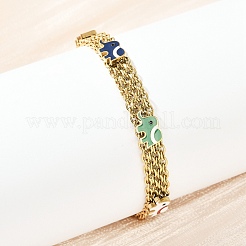 Bracciali a catena in acciaio inossidabile 304&nbsp;BJEW-G747-07G