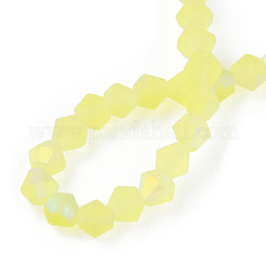 Imitieren Sie Stränge aus österreichischen Kristall-Doppelkegel-Mattglasperlen&nbsp;LS-GLAA-F029-TM3mm-A21