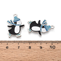 Gestellplattierung Legierung Emaille Pinguin Anhänger&nbsp;ENAM-T024-65A-P