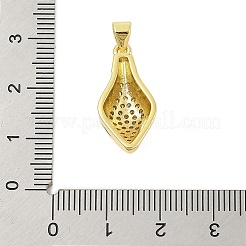 Cremagliera placcatura micro ottone spianare pendenti zirconi&nbsp;KK-Z074-62G