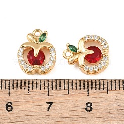 Messing Mikropflaster bunte Zirkonia Charms&nbsp;CU-CBA804C-03G