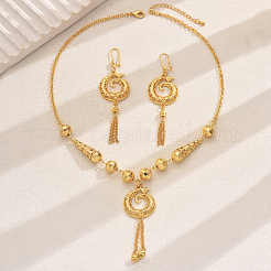 Collana e orecchini con frange cave geometriche in lega vintage per banchetto femminile&nbsp;PH9959