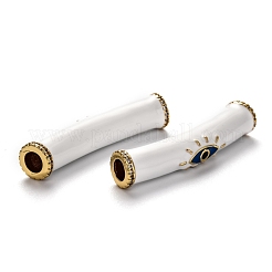 Micro latón pavimentan abalorios del tubo de óxido de circonio cúbico claras&nbsp;KK-B028-21G-C