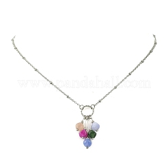 Colliers pour femmes avec pendentif en forme de dé&nbsp;NJEW-JN06450-02