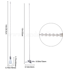 Rallonges de chaîne de traction pour ventilateur de plafond en alliage de zinc&nbsp;FIND-WH0053-37P