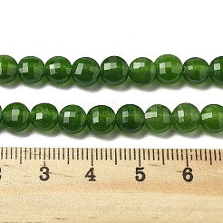 Naturales teñidos abalorios de jade blanco hebras&nbsp;G-C179-A6mm-06