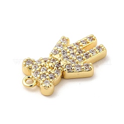 Porte micro ouvrent pendentifs zircone cubique en laiton de placage&nbsp;KK-P230-16G
