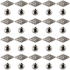 30 Stück Halbrundnieten aus Legierung&nbsp;DIY-CY0002-86