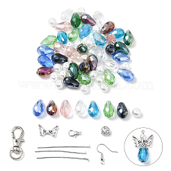 DIY-Set zur Herstellung eines Engelanhängers in Tropfenform aus Glas&nbsp;TIBEB-FP0001-47