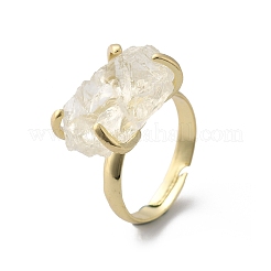 Anillos de dedo de cuarzo limón natural&nbsp;RJEW-B122-01G-05